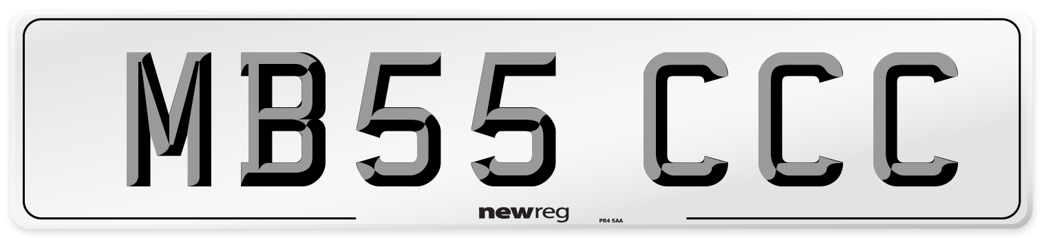 MB55 CCC Number Plate from New Reg